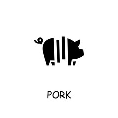 Pork Meat flat vector icon