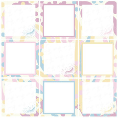 A set of nine templates for the social network page.