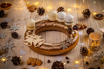 Advent wreath for the pre Christmas time