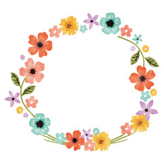 華やかなお花のフレーム01