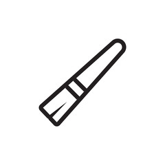 flat line brush paint icon. Logo element illustration. brush paint design. vector eps 10 . brush paint concept. Can be used in web and mobile . thickness can be adjusted