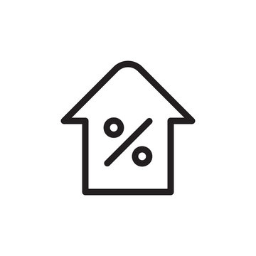 flat line buying home icon. Logo element illustration. buying home design. vector eps 10 . buying home concept. Can be used in web and mobile . editable line stroke thickness