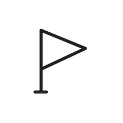Obraz premium flat line flag icon. Logo element illustration. flag design. vector eps 10 . flag concept. Can be used in web and mobile .