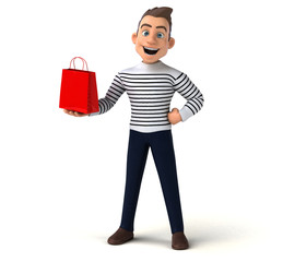 Fun 3D cartoon casual character