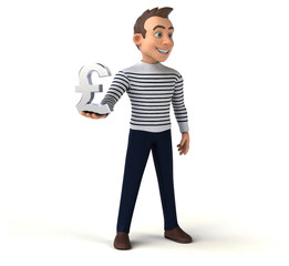 Fun 3D cartoon casual character