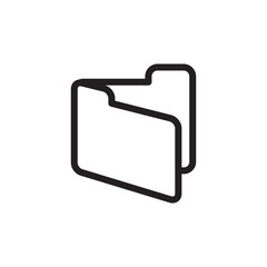 flat line folder icon. Logo element illustration. folder design. vector eps 10 . folder concept. Can be used in web and mobile .
