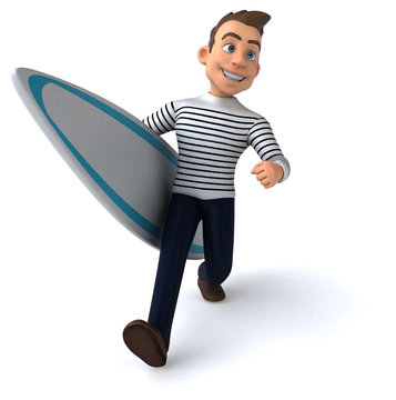 Fun 3D cartoon casual character