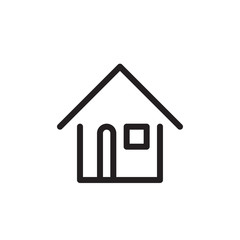 flat line home icon. Logo element illustration. home design. vector eps 10 . home concept. Can be used in web and mobile .