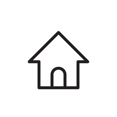 flat line home icon. Logo element illustration. home design. vector eps 10 . home concept. Can be used in web and mobile .