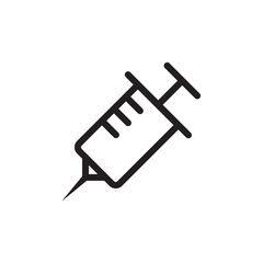 flat line injection icon. Logo element illustration. injection design. vector eps 10 . injection concept. Can be used in web and mobile . editable line stroke thickness