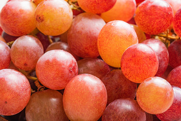 Grapes In A Bowl On Wood Table