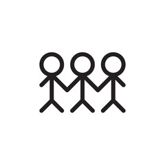 flat line kid icon. Logo element illustration. kid design. vector eps 10 . kid concept. Can be used in web and mobile .