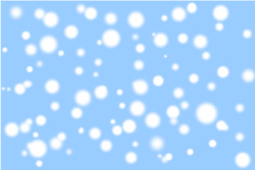 Christmas background, bokeh snow on blue background