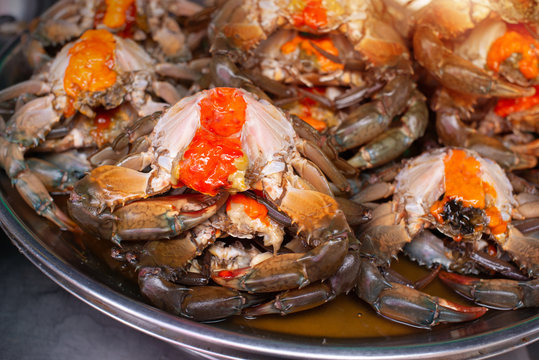 Thai food fish sauce marinated crab or Crab fermented ( Pu Dong ),  food in Thailand