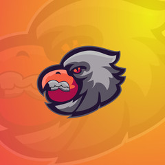 eagle head  esport logo,suitable for  team gaming logo, clothing, and etc.vector esport