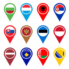 European countries part 2 vector icons design