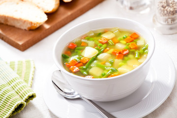 Soup With Chopped Organic Vegetables