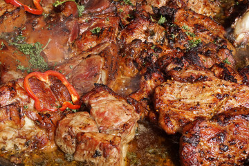 Obraz na płótnie Canvas grilled meat texture