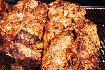 grilled meat texture