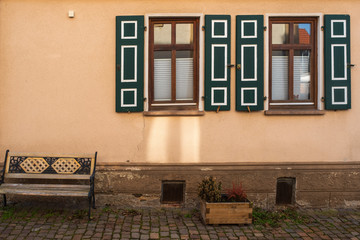 Fototapeta premium Fassade eines alten Hauses in der Altstadt von Idstein/Deutschland