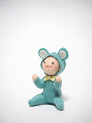 フェルト作品　ねずみの着ぐるみ
