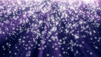 winter snow flakes fall down