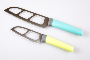 set of two knives cut out isolated on white background
