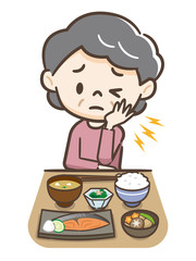 虫歯　食欲不振　シニア　女性