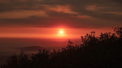 Fototapeta na wymiar Dawn on Mount Beshtau