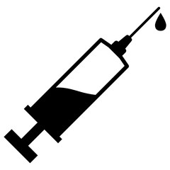 Drug Addiction Concept, Cannabis Injection Vector Icon design