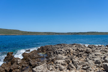 Beautiful Landscape with sea in Menorca island Spain