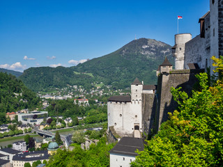 Naklejka premium Salzburg - view of the city from the castle