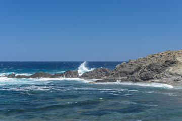 Fototapeta na wymiar Beautiful Landscape with sea in Menorca island Spain