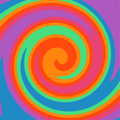 Twirl paint 70s Retro colors abstract 