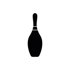 bowling pins icon raster flat illustration