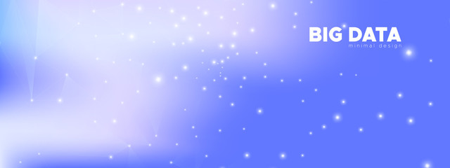 Light Big Data Center. Technology Texture. Blue 