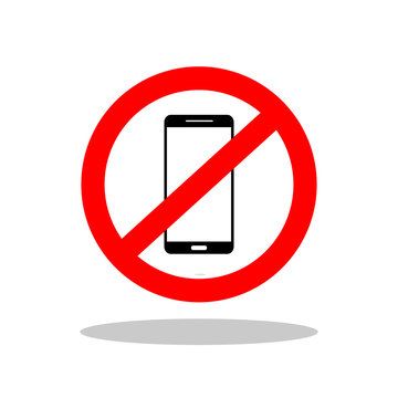 No phone icon in flat style. No smartphone symbol for your web site design, logo, app, UI Vector EPS 10.