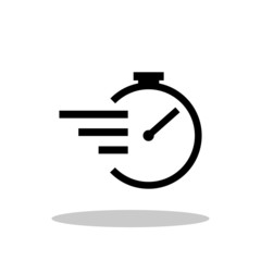 Stopwatch icon in flat style. Stopwatch symbol for your web site design, logo, app, UI Vector EPS 10.