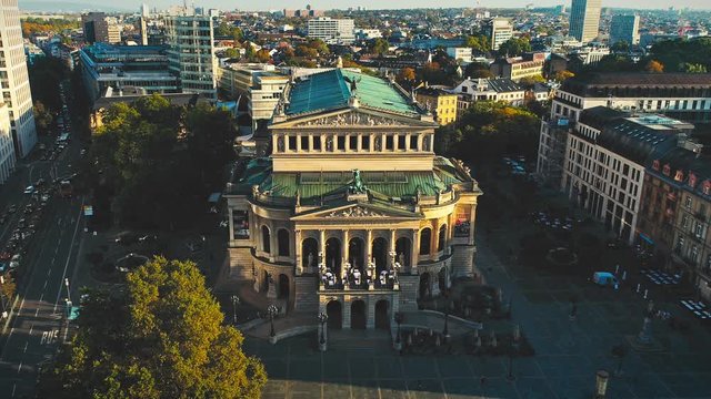 Frankfurt Alte Oper Drone Shot