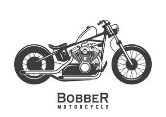 Motorcycle. Bobber. Custom bike. Vector illustration © dosunets