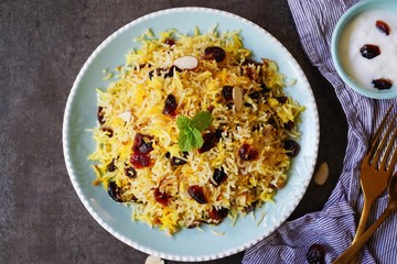 Cranberry Rice Pilaf /Persian Jewled rice
