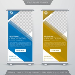 set of stand banner template design with minimalist concept