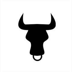 Bull icon in trendy flat style isolated on background. Bull icon page symbol for your web site design Bull icon logo, app, UI. Bull icon Vector illustration, EPS10.