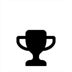 Winner trophy cup icon. Sport competition silhouette symbol. Vector illustration.