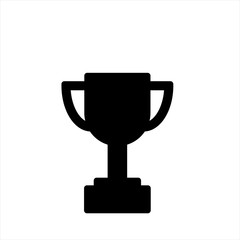 Winner trophy cup icon. Sport competition silhouette symbol. Vector illustration.