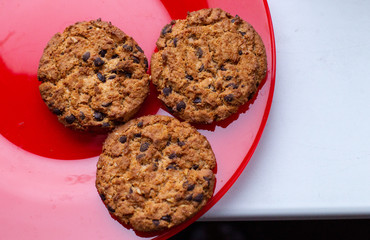 cookies with chocolate and nuts