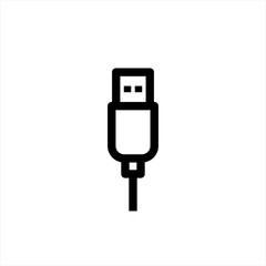 USB cable icon in trendy flat style isolated on background. USB cable icon page symbol for your web site design USB cable icon logo, app, UI. USB cable icon Vector illustration, EPS10.