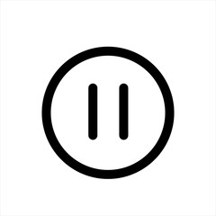 Pause icon in trendy flat style isolated on background. Pause icon page symbol for your web site design Pause icon logo, app, UI. Pause icon Vector illustration, EPS10.