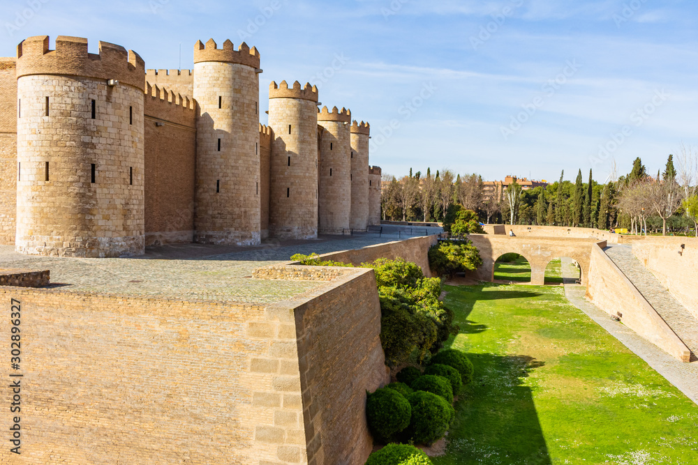 Wall mural Palace of Alfajeria, seat of the Government of Aragon