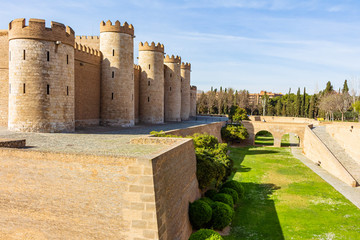 Palace of Alfajeria, seat of the Government of Aragon - obrazy, fototapety, plakaty